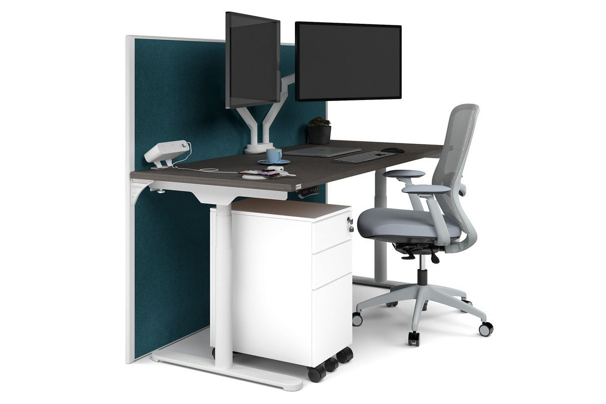 Flexi Premium Height Adjustable Single Workstation [1800L x 700W] - Ergonomic Standing Desk for Home Office, Gaming & Study - Electric Sit Stand Desk with Memory Function
