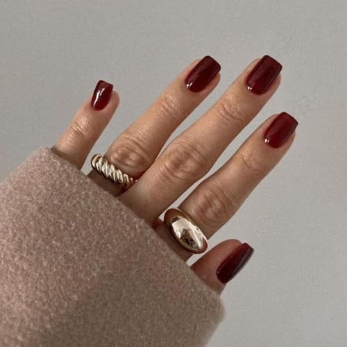 square burgundy red