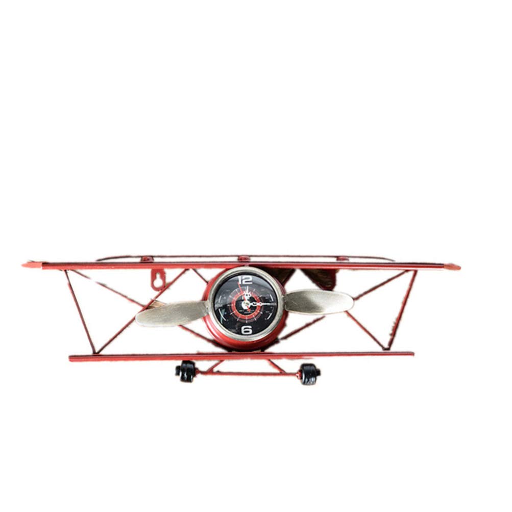 Vintage Airplane Wall Clock - Silent Retro Hanging Clock for Home, Bar, Living Room & Bedroom Decor (Battery Not Included) | Perfect for Aviation-Themed Rooms, Man Caves & Office Spaces