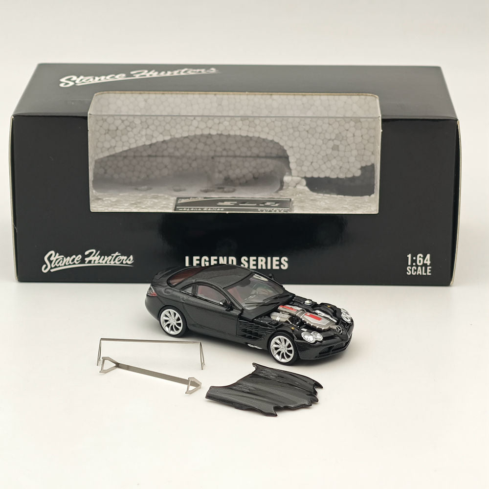 1/64 Scale Stance Hunters Mercedes-Benz McLaren SLR Black Legend Series Diecast Model Car - Rare Collectible for Car Enthusiasts & Display Showcase