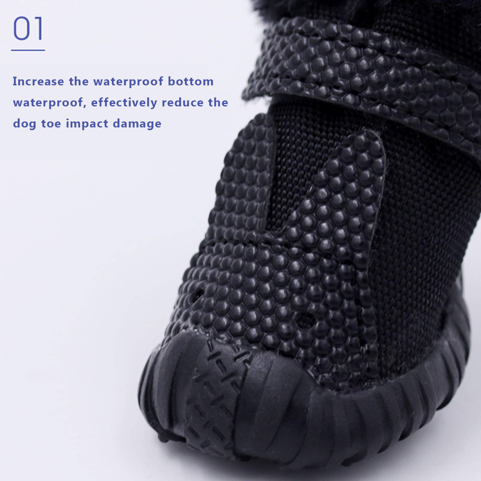 **Warm Winter Dog Boots - Anti-Slip Snow Shoes for Small Dogs | Waterproof Paw Protectors for Cold Weather | 4-Piece Set for Outdoor Walking & Snow Adventures**