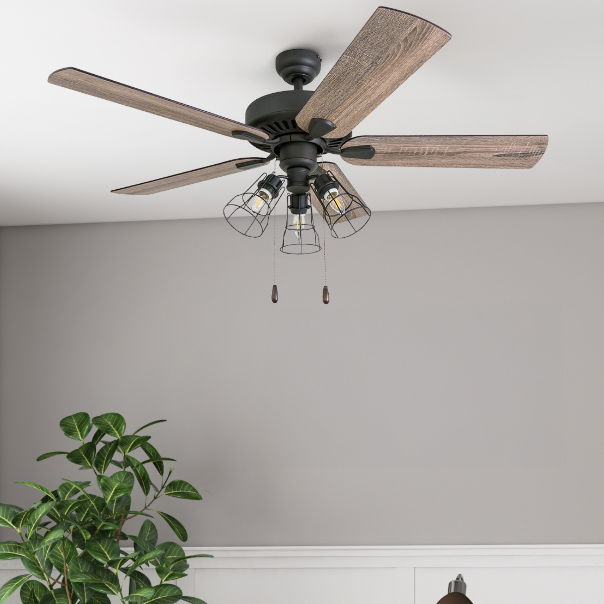 52 Inch Bronze Inland Seas Ceiling Fan with Remote Control - Perfect for Living Room, Bedroom, and Outdoor Patio Cooling
