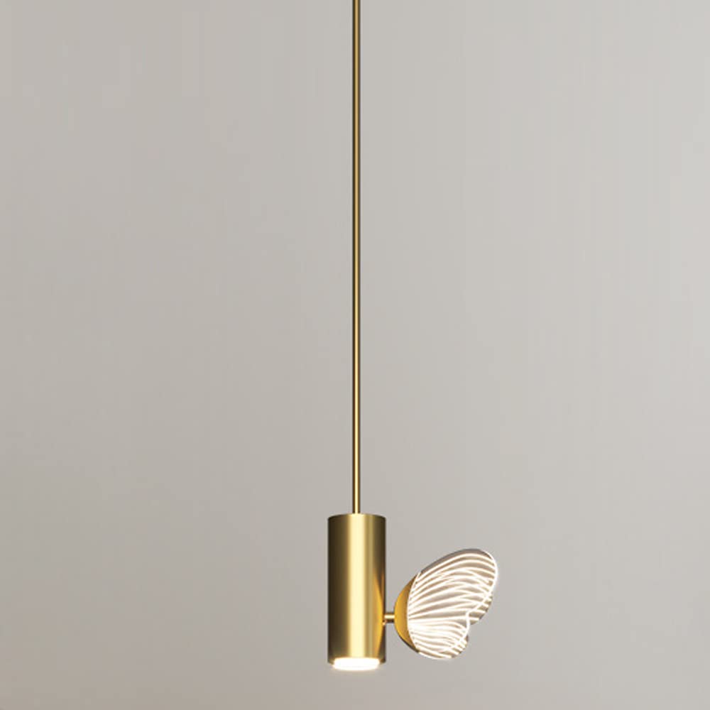 Modern Butterfly LED Pendant Light - Adjustable Height Metal Hanging Lamp with Acrylic Shades, 26W Warm White Chandelier for Living Room, Bedroom, Dining Room Decor | Creative Home Lighting Fixture for Indoor Spaces