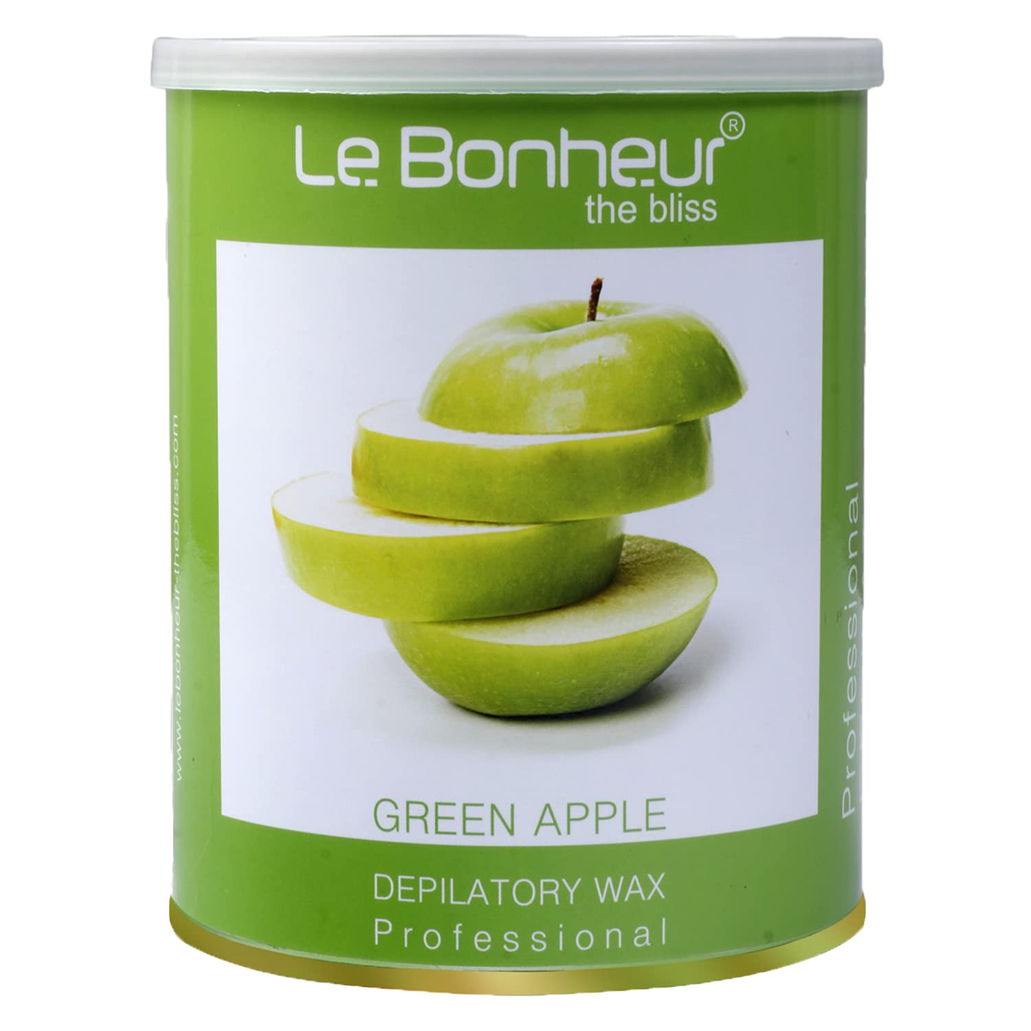 Le Bonheur Green Apple Liposoluble Wax - Full Body Hair Removal Wax for Sensitive Skin & Delicate Areas (800g) | Gentle Waxing for Bikini Line, Face, Underarms & More