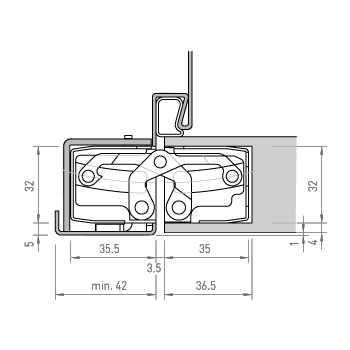 TE 540 3D Receiver for Steel Frames - Heavy Duty Construction Hardware for Metal Door & Window Installation - Perfect for Commercial Buildings & Industrial Facilities