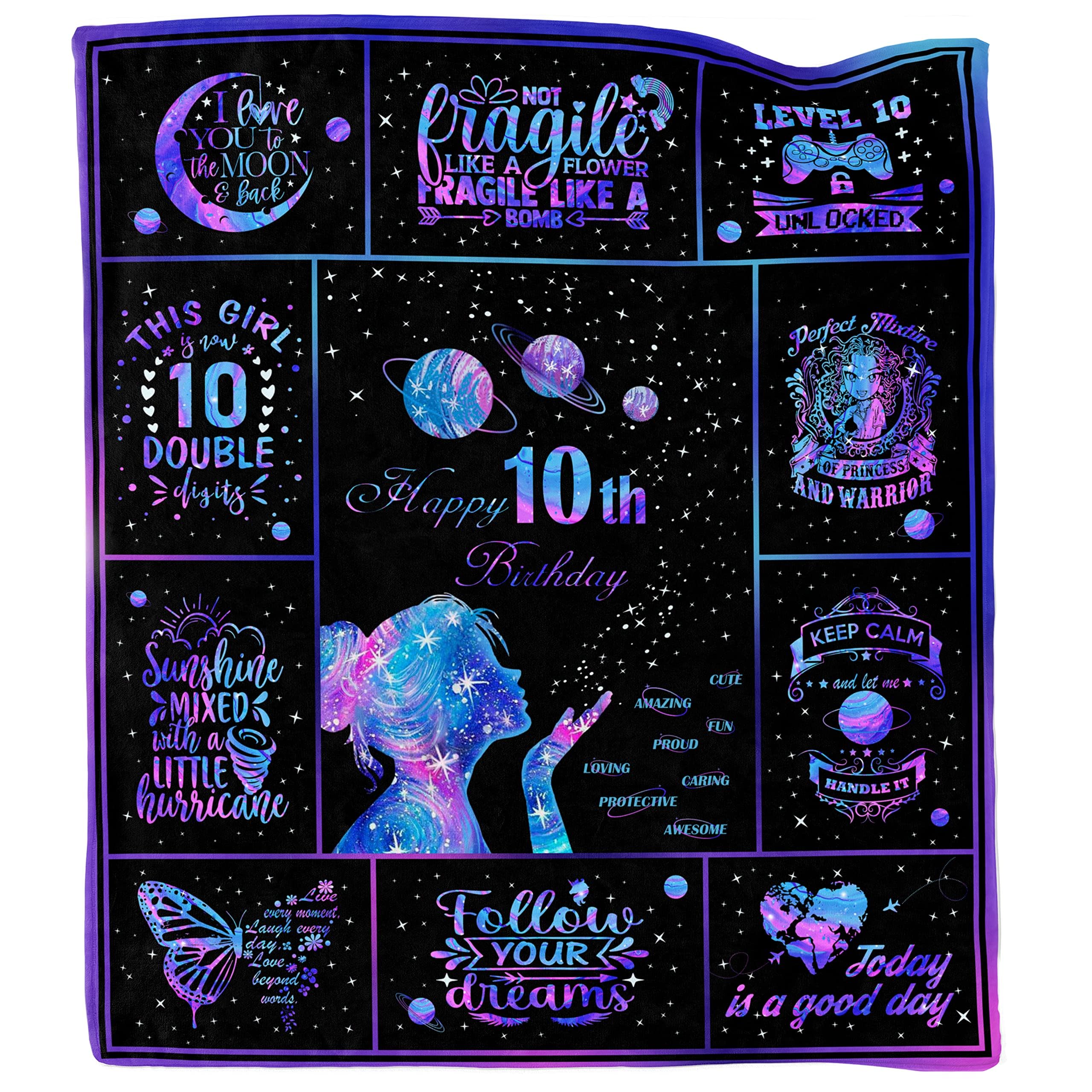 Soft Flannel Throw Blanket for 10 Year Old Girls - 60