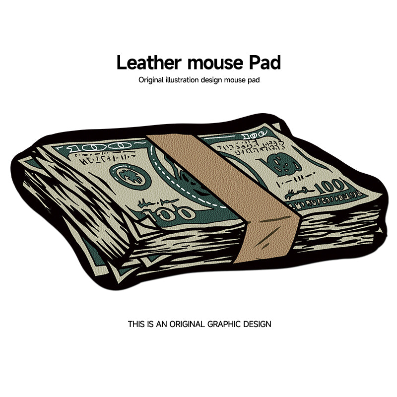 Premium Irregular Leather Mouse Pad - Non-Slip Desk Mat for Laptop & Computer, Office & Gaming Use - Portable & Durable Workspace Accessory (Perfect for Home, Office, and Travel)