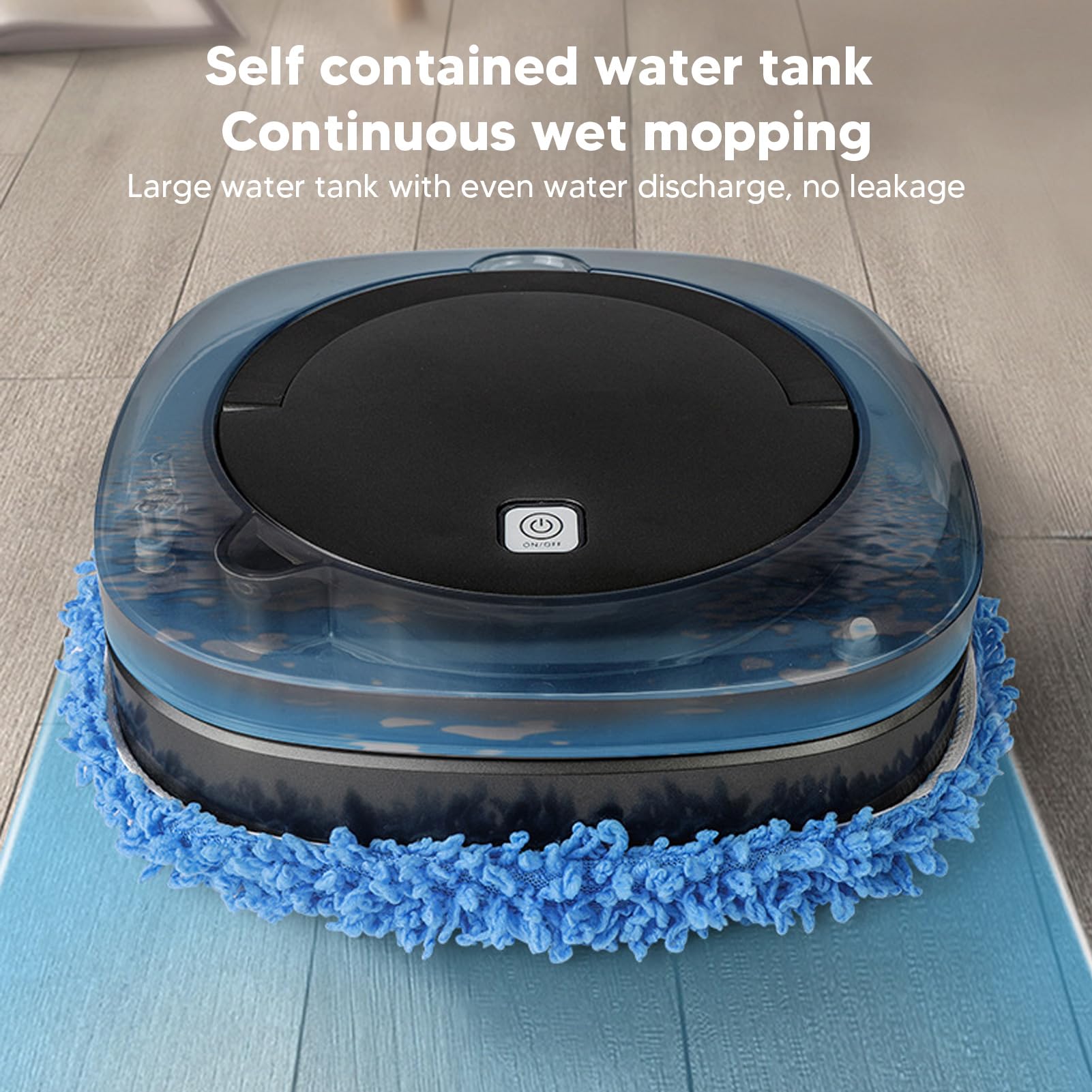 HURRISE Automatic Floor Mopping Robot with Water Vacuum - Smart Robotic Vacuum Cleaner for Pet Hair, Hardwood Floors & Carpets (Black) | Ideal for Home Cleaning & Pet Owners