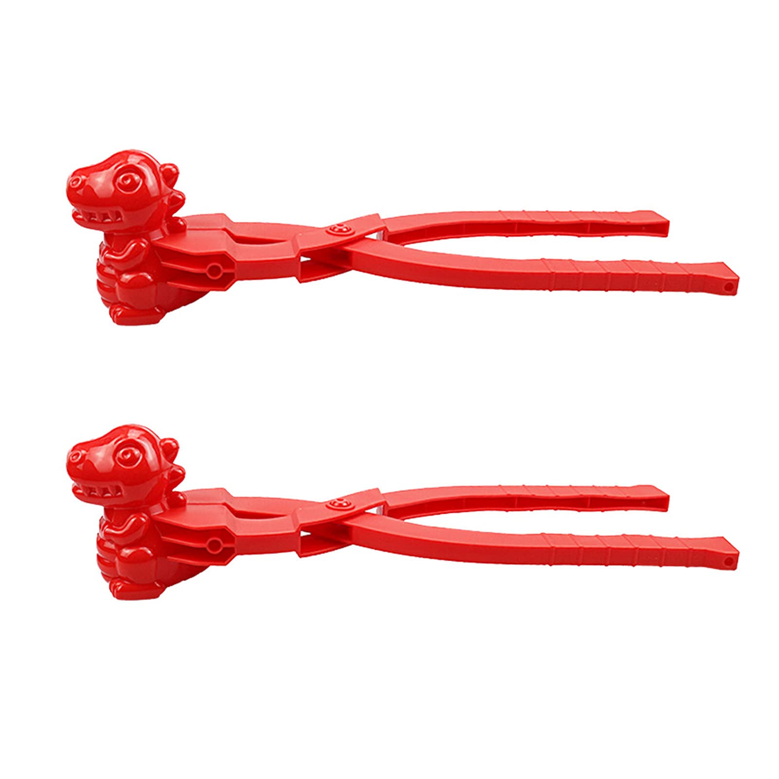 Dinosaur Snowball Maker Clip Tool for Kids - Fun Winter Outdoor Toy for Snowball Fights & Snowman Building (Red) - Perfect for Family Snow Play & Backyard Winter Activities