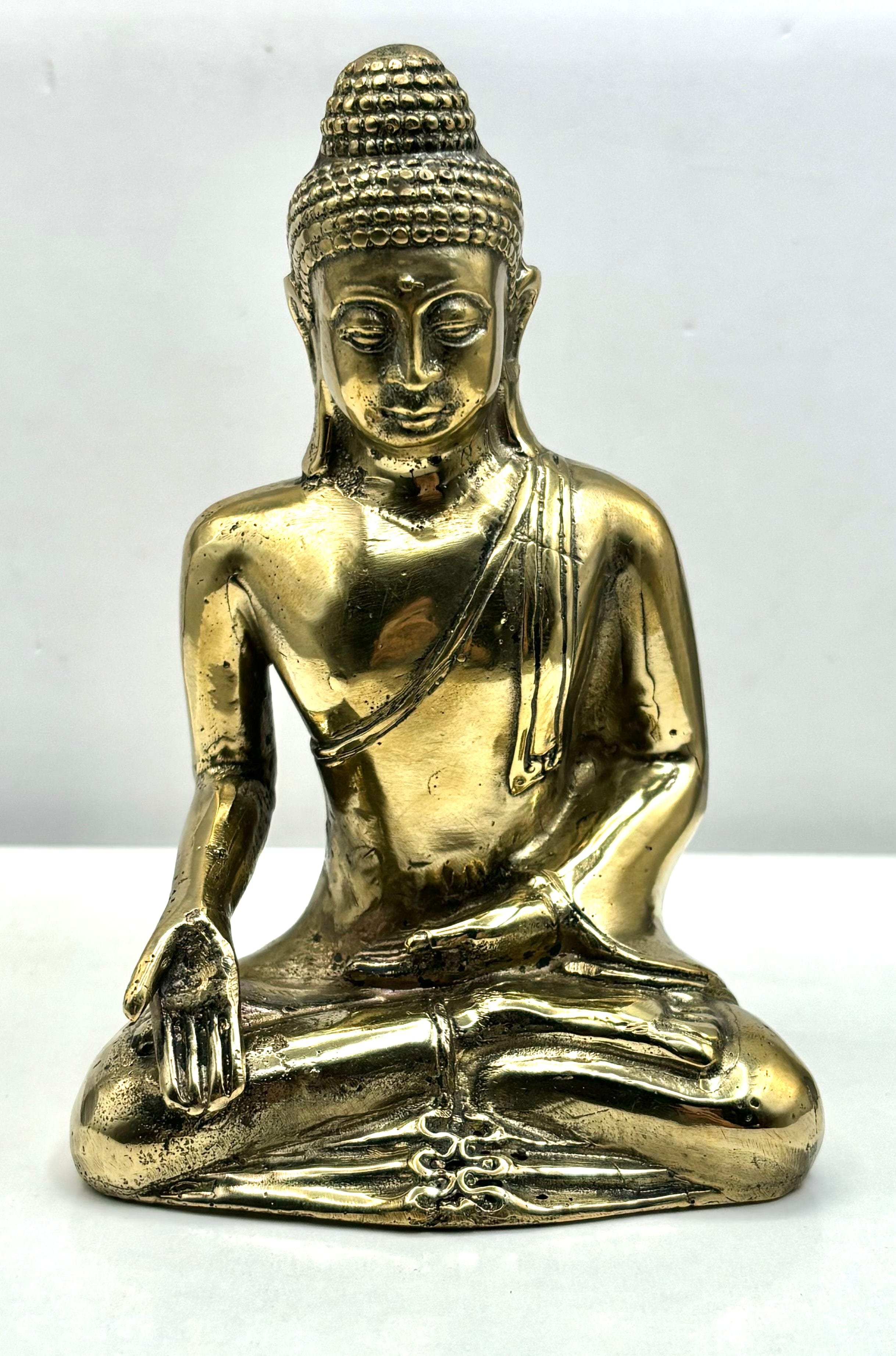 Handcrafted Bronze Buddha Statue for Meditation & Yoga - Spiritual Home Decor & Gift for Mindfulness Practitioners
