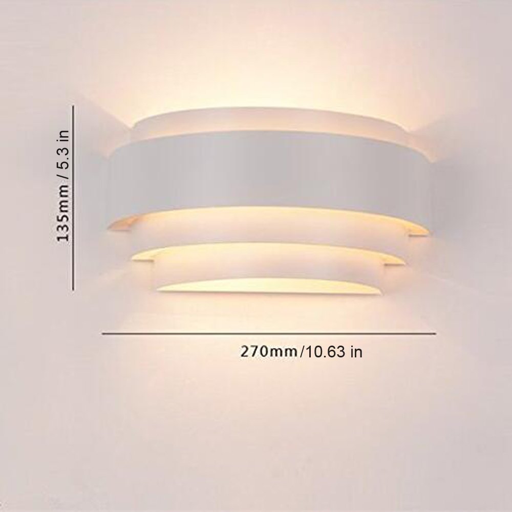 Modern LED Plug-in Wall Sconce Light with On/Off Switch - Up Down Lighting for Living Room, Hallway & Bedroom - Warm White (E26 Base, Bulb Not Included) | Perfect for Ambient Lighting & Home Decor