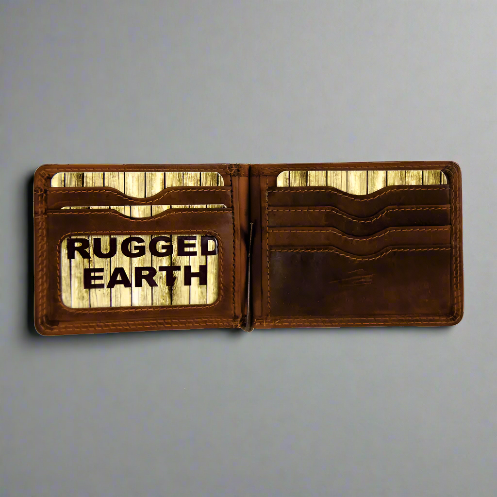 Durable Men's Leather Money Clip Wallet - Slim RFID Blocking Bifold Wallet for Cash & Cards - Perfect for Travel, Business & Everyday Use