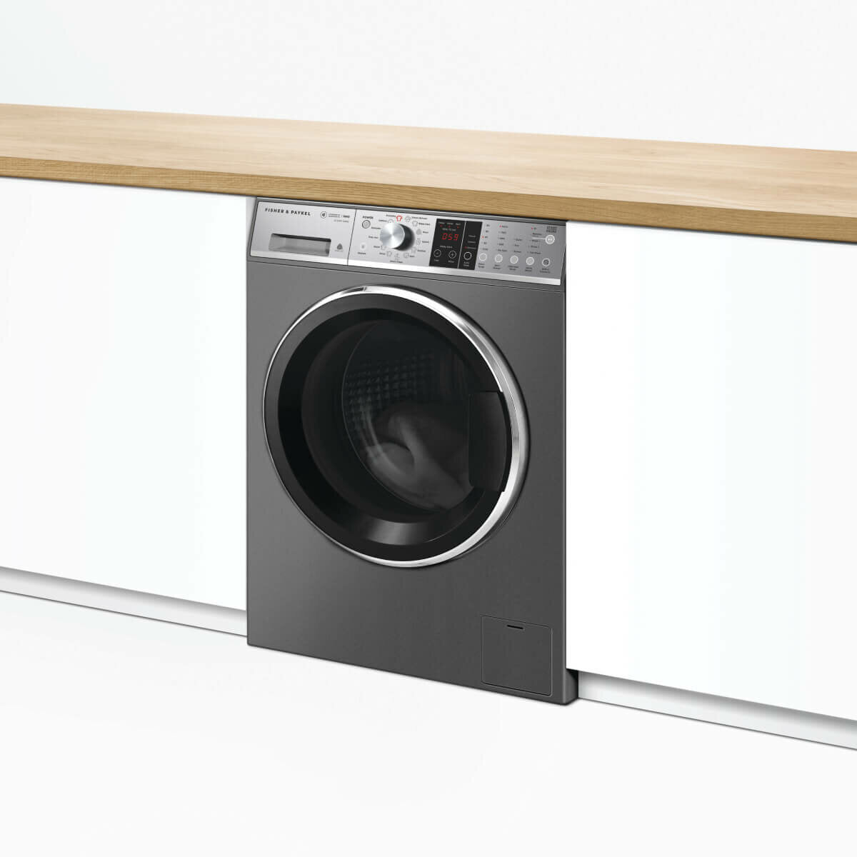 Fisher & Paykel WH1060SG1 Series 9 10kg Front Load Washer with Steam Care - Graphite | Energy Efficient, Quiet Operation for Large Families | Perfect for Laundry Rooms & Apartments