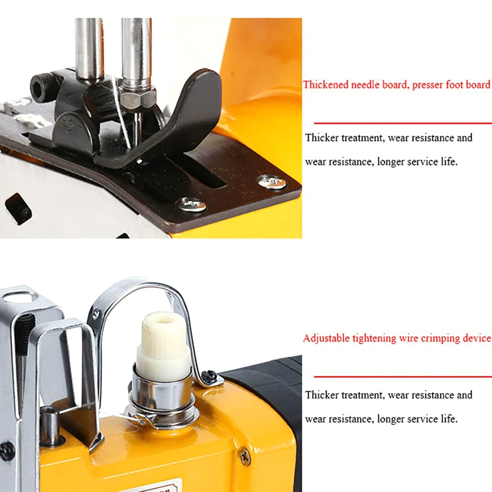 Amhuui Electric Bag Sealer Machine - Portable Bag Stitcher Sewing Tool for Packaging - Yellow Plastic Bag Closer (3.5kg) - Ideal for Home, Farm, and Commercial Use