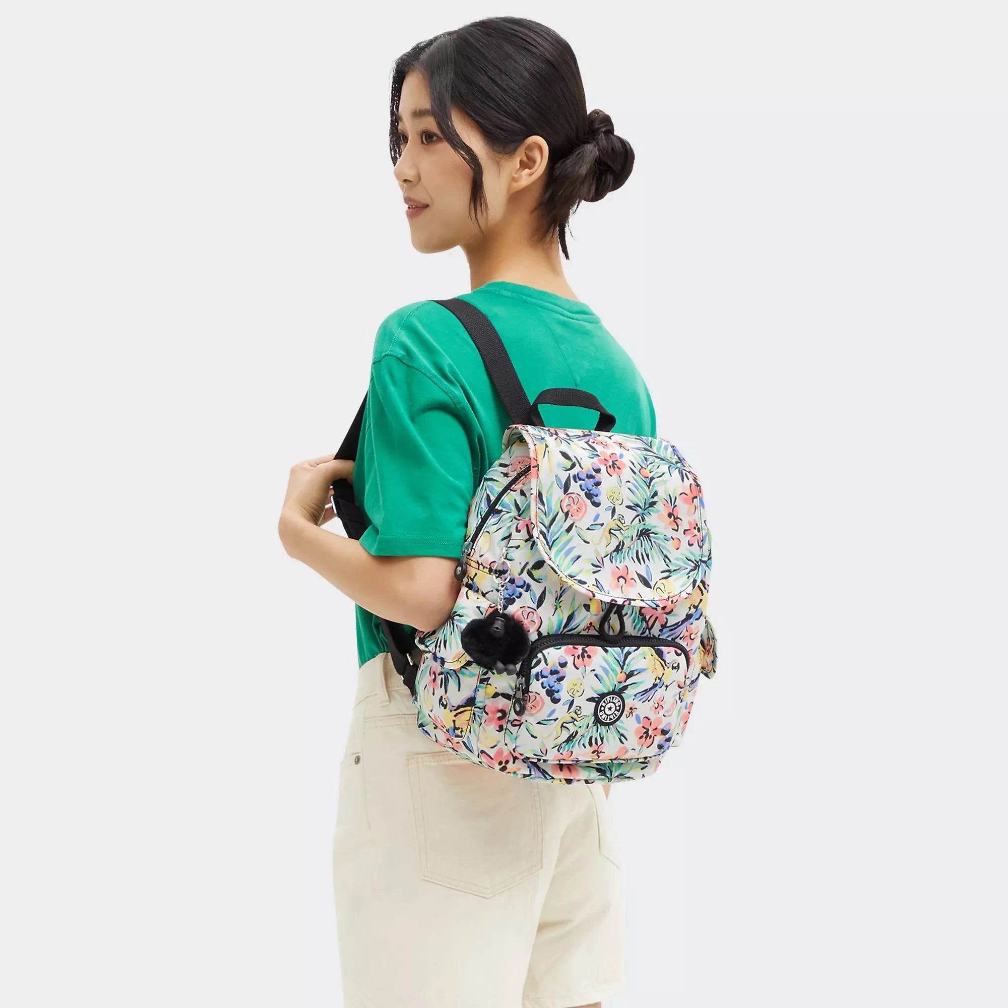 Kipling City Pack Small Printed Backpack - Stylish Cocktail Floral Design for Women | Perfect for Work, Travel & Everyday Use