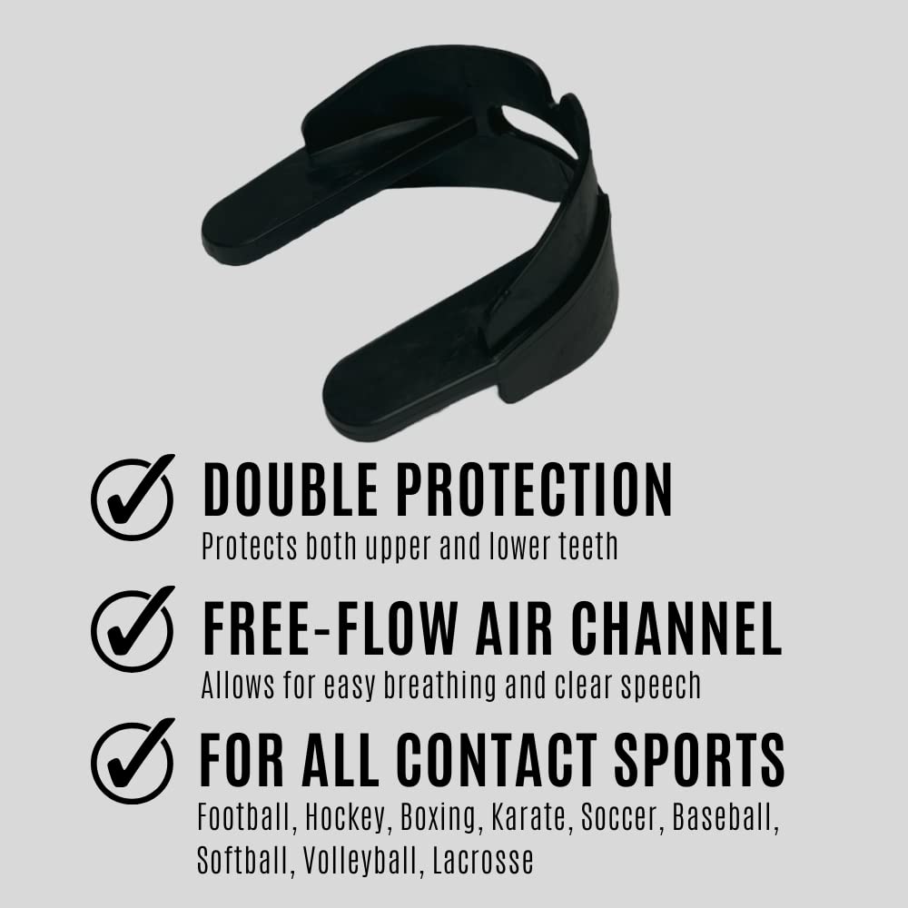 Ultra-Guard All Sport Mouthguard for Athletes with Braces - Double Protection for Upper & Lower Teeth (Yellow) | Perfect for Boxing, Football, Rugby & Contact Sports