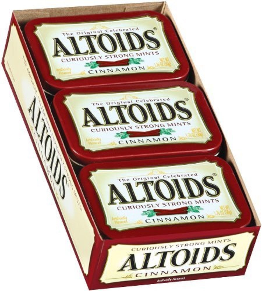 Altoids Curiously Strong Cinnamon Mints - 1.76oz Per Tin (6-Pack) | Fresh Breath Solution for Office, Travel & After Meals
