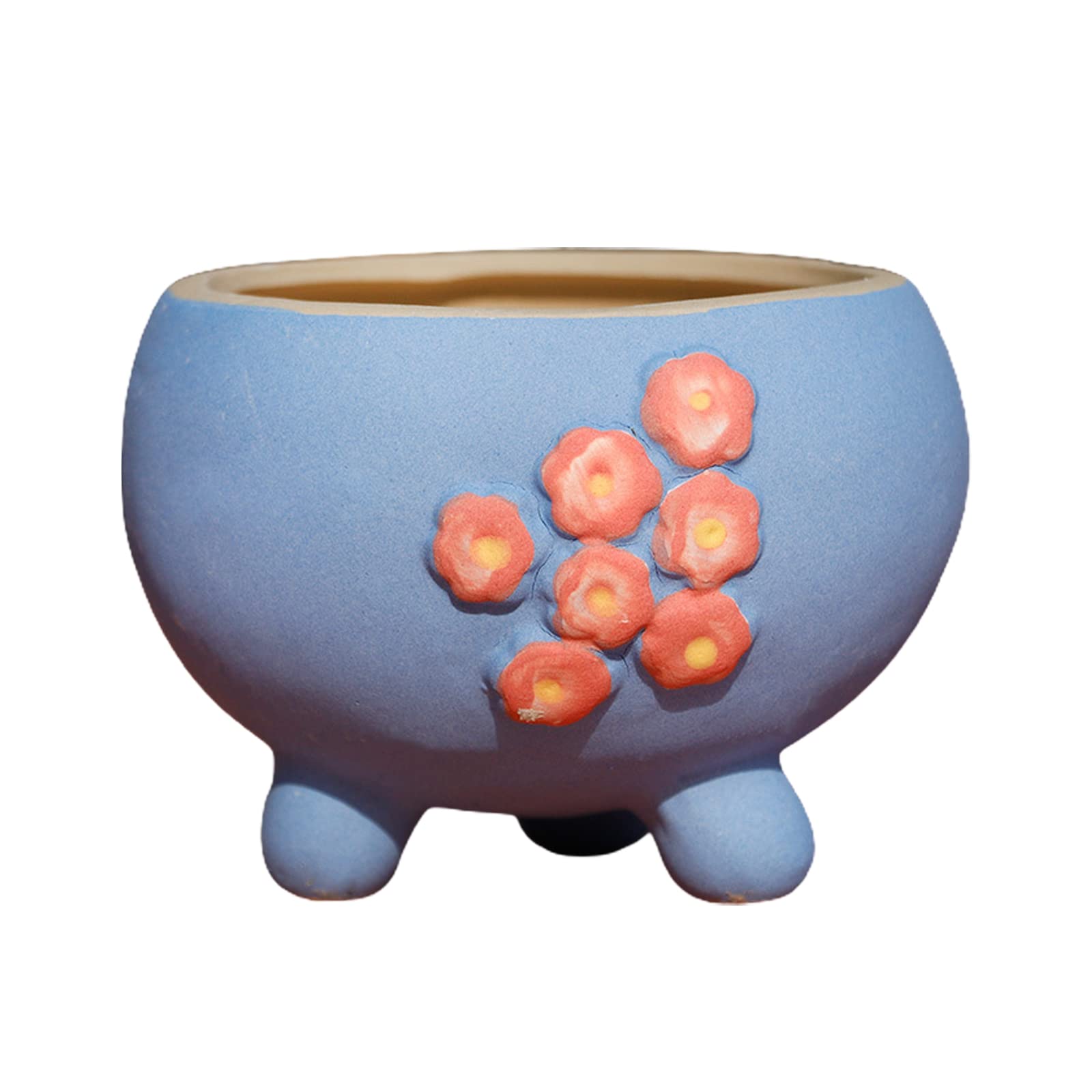 Yumfoz Mini Succulent Pots with Drainage Hole - Colorful Ceramic Planter for Cactus, Small Decorative Flower Pots for Home, Office Desk Decor | Perfect for Indoor Plants, Windowsill Displays & Gift Ideas