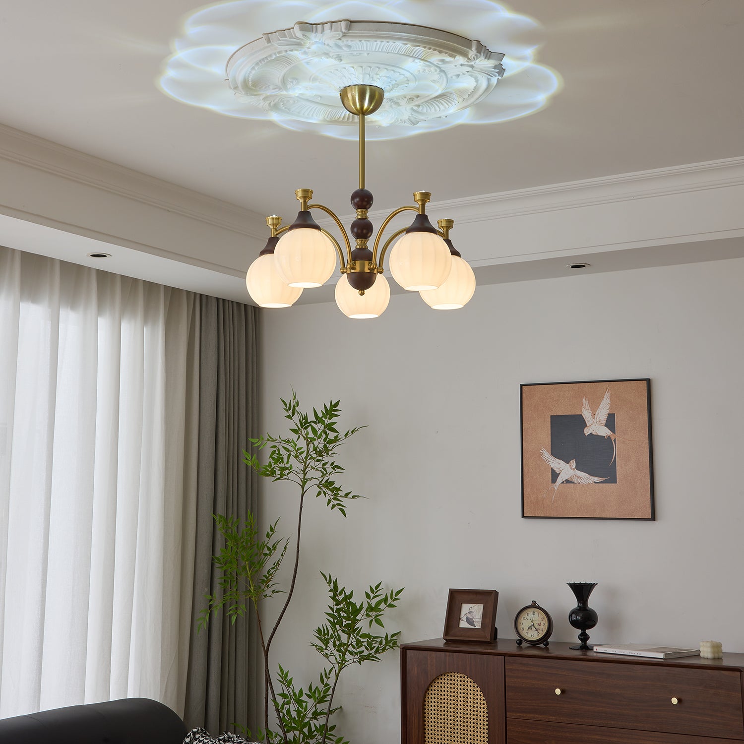 Callidora Crystal Chandelier - Elegant Modern Ceiling Light Fixture for Dining Room, Living Room & Bedroom | Perfect for Home Decor & Wedding Venues