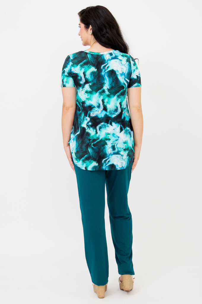Jackie Short Sleeve Top - Soft Bamboo Fabric, Breathable & Comfortable - Perfect for Summer Outfits, Casual Wear & Beach Vacations