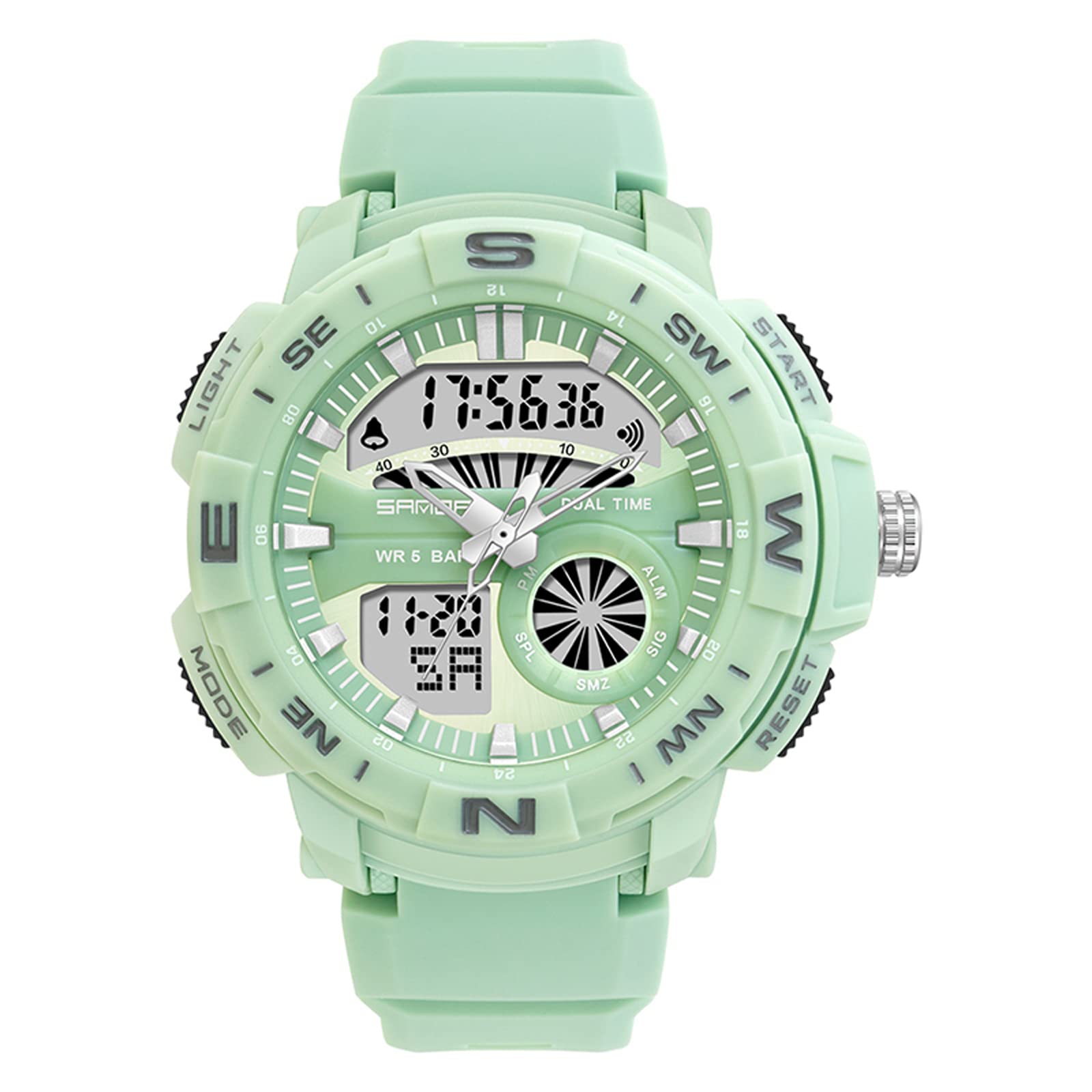Men's Military Tactical Watch - Waterproof Digital Analog Dual Display for Outdoor Sports & Army Use