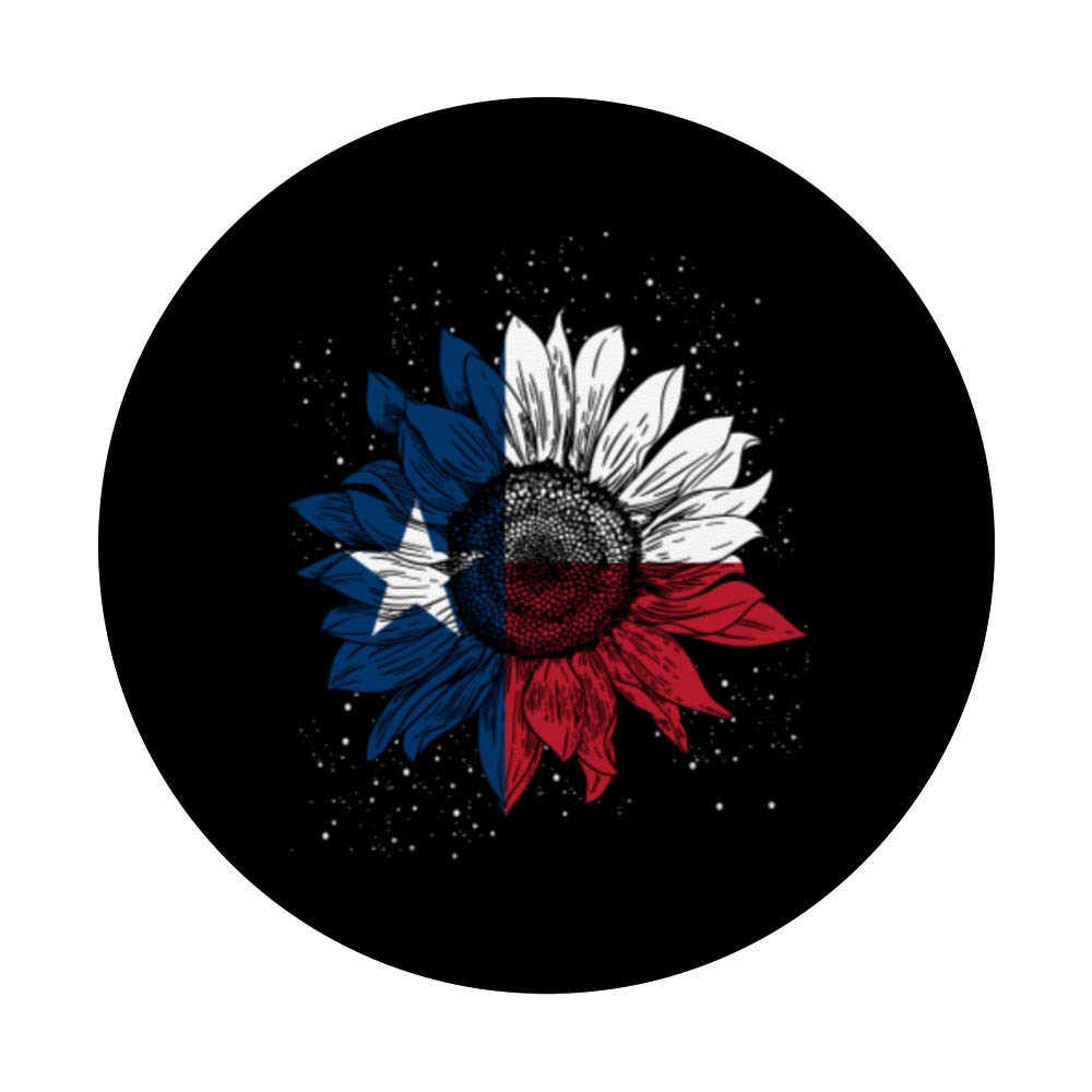 Texas Sunflower PopSockets Grip & Stand for iPhone, Samsung & Tablets - Perfect Gift for Flower Lovers & Texans - Great for Home, Office & Travel Use
