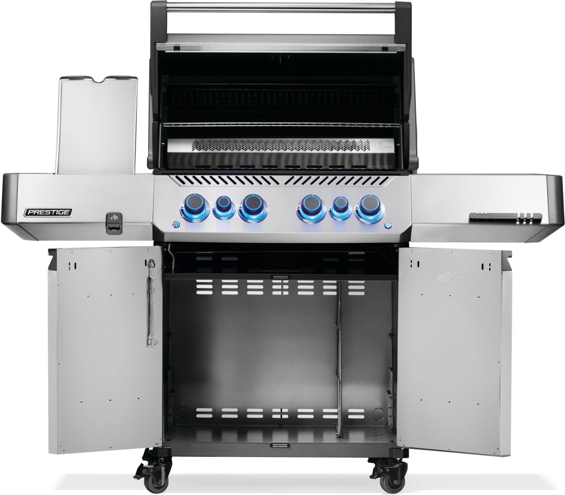 Napoleon Prestige 500 RSIB Propane Gas Grill - Premium Stainless Steel Outdoor BBQ Grill with Rotisserie Burner & Infrared Side Burner - Perfect for Backyard, Patio, and Tailgating Parties