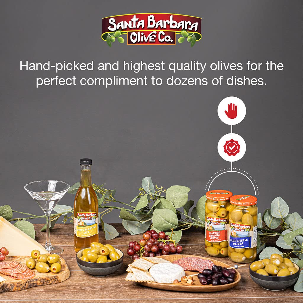 Premium Santa Barbara Martini Onions in Vermouth - 5oz Jar (3-Pack) | Gourmet Cocktail Garnish for Martinis, Gibsons & Bloody Marys | Perfect for Home Bars & Entertaining