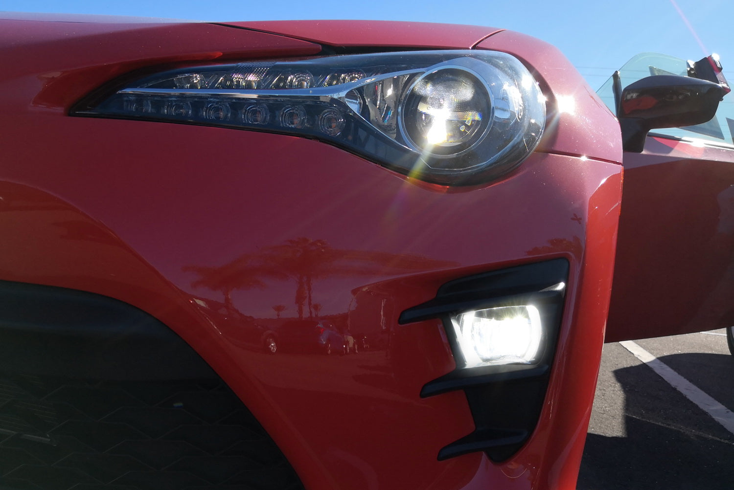 20W CREE LED DRL Fog Lights with Bezel Cover & Wiring Harness - Compatible with 2017-2021 Toyota 86 | High Visibility Daytime Running Lights for Enhanced Safety & Style