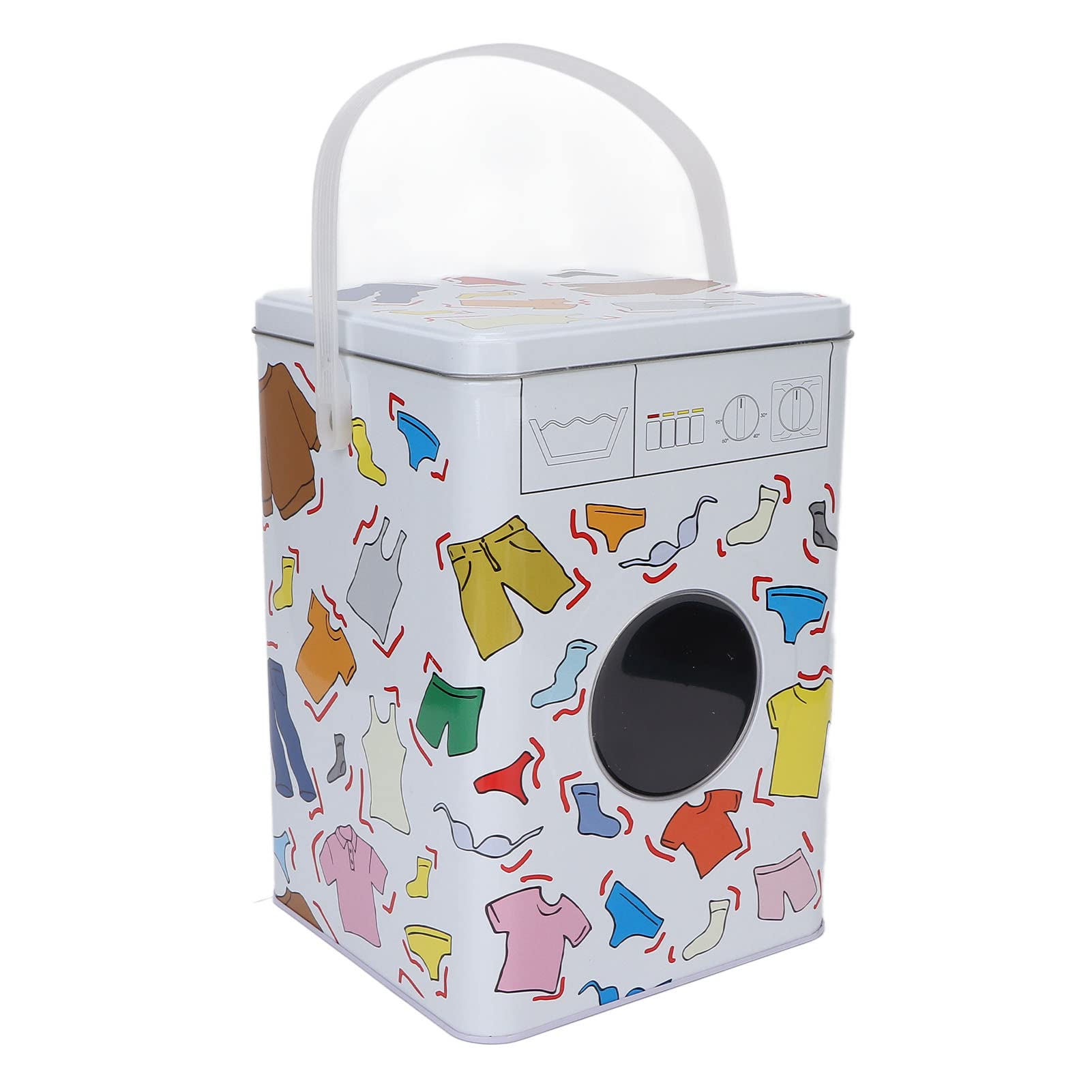 YUYTE Plastic Laundry Detergent Storage Box with Cute Ribbons - Powder Detergent Container, Socks & Stationery Organizer for Laundry Room - Durable & Space-Saving Home Organization Solution (Perfect for Apartments, Dorms & Small Spaces)