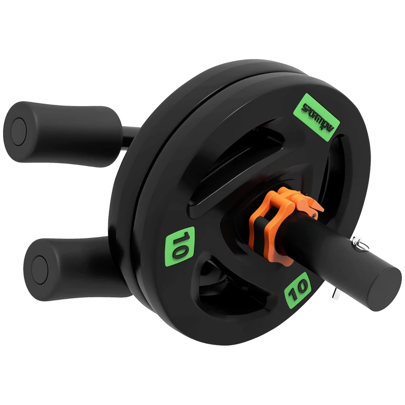 SPORTNOW Tib Bar with 2 x 10kg Olympic Weight Plates - Tibialis Ankle Strengthener for Shin Splints & Knee Pain Relief - Home Gym Equipment for Calf Raises, Strength Training & Rehabilitation - Perfect for Athletes, Runners & Fitness Enthusiasts