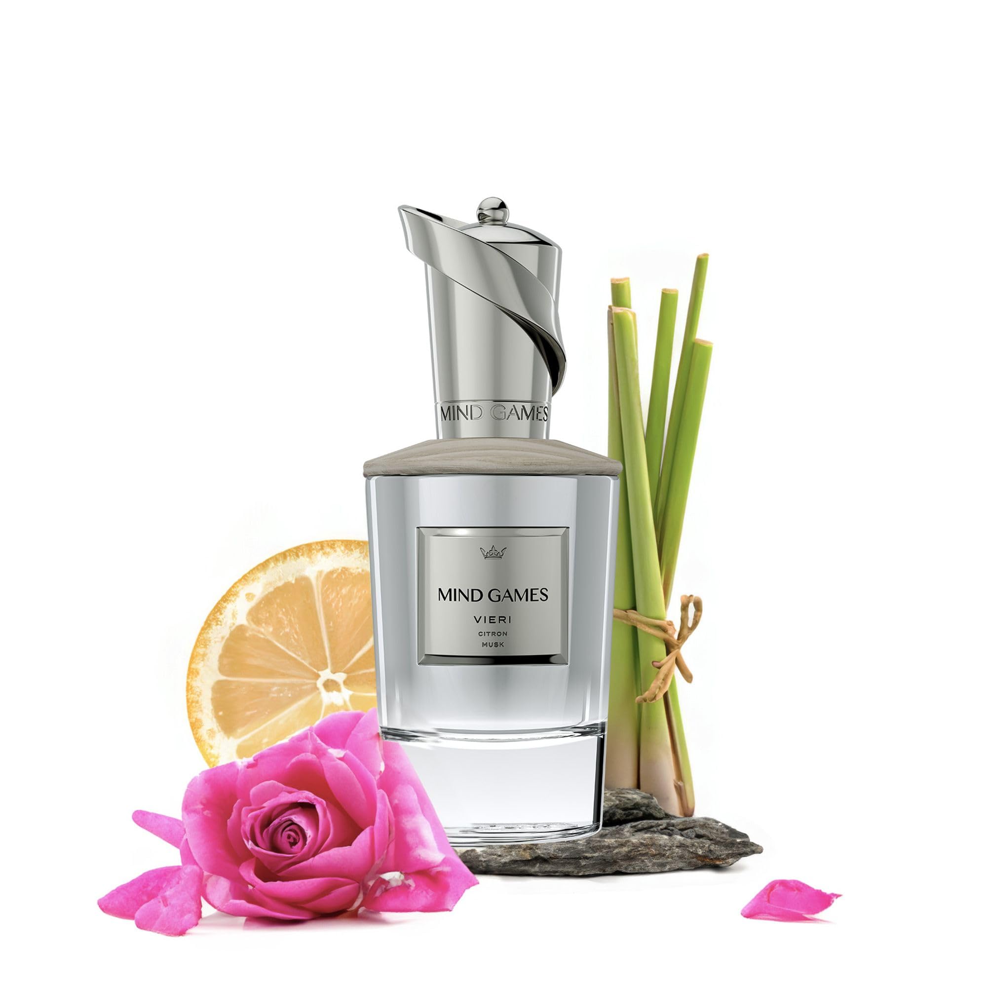 Luxury Perfume for Women & Men - MIND GAMES Vieri Extrait de Parfum with Citrus Lemon, Woody Musk, Floral Peony & Amberwood Notes - 100mL/3.4oz Unisex Cologne - Perfect for Date Night, Office Wear & Special Occasions