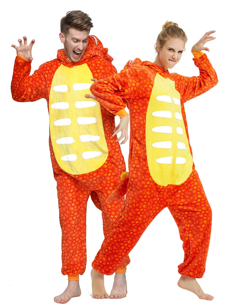 **Dinosaur Onesie for Women - Soft Adult Dinosaur Pajamas & Costume - Fun Novelty Sleepwear for Halloween, Cosplay & Loungewear**