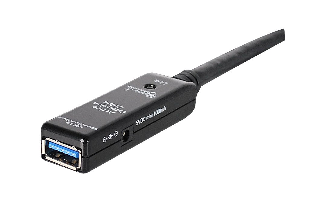 SIIG 33ft USB 3.0 Active Extension Cable with Signal Booster - High Speed Data Transfer for External Hard Drives, Flash Drives, Printers, VR Headsets & Cameras (JU-CB0611-S1) - Perfect for Home Office, Gaming Setup & Multimedia Workstations