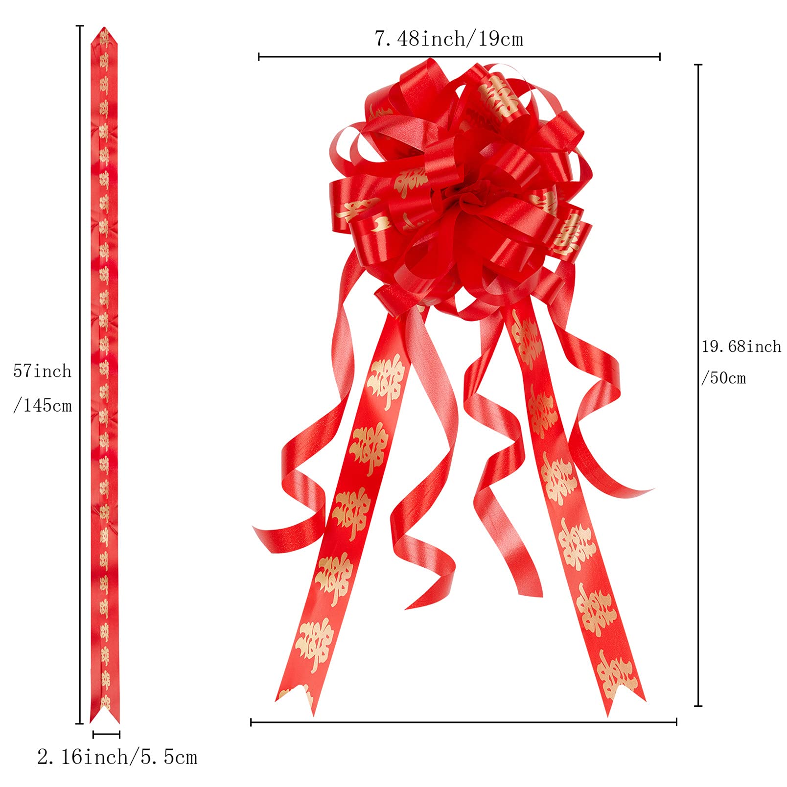 Big Pull Bows 10pcs - Gift Wrapping Ribbons for Presents & Baskets - Party Decor