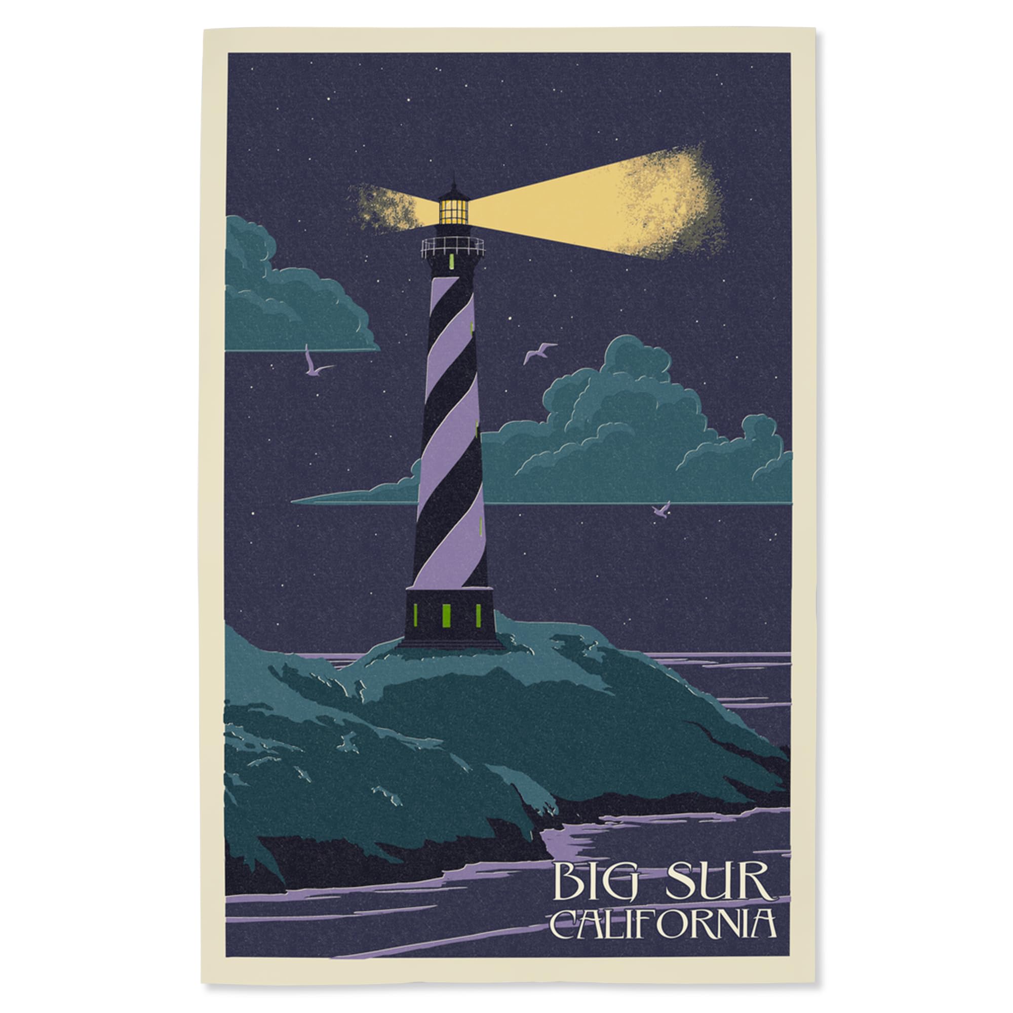 Lantern Press 16x24 Inch Giclee Art Print - Big Sur California Lighthouse Landscape Wall Decor | Perfect for Living Room, Bedroom & Office