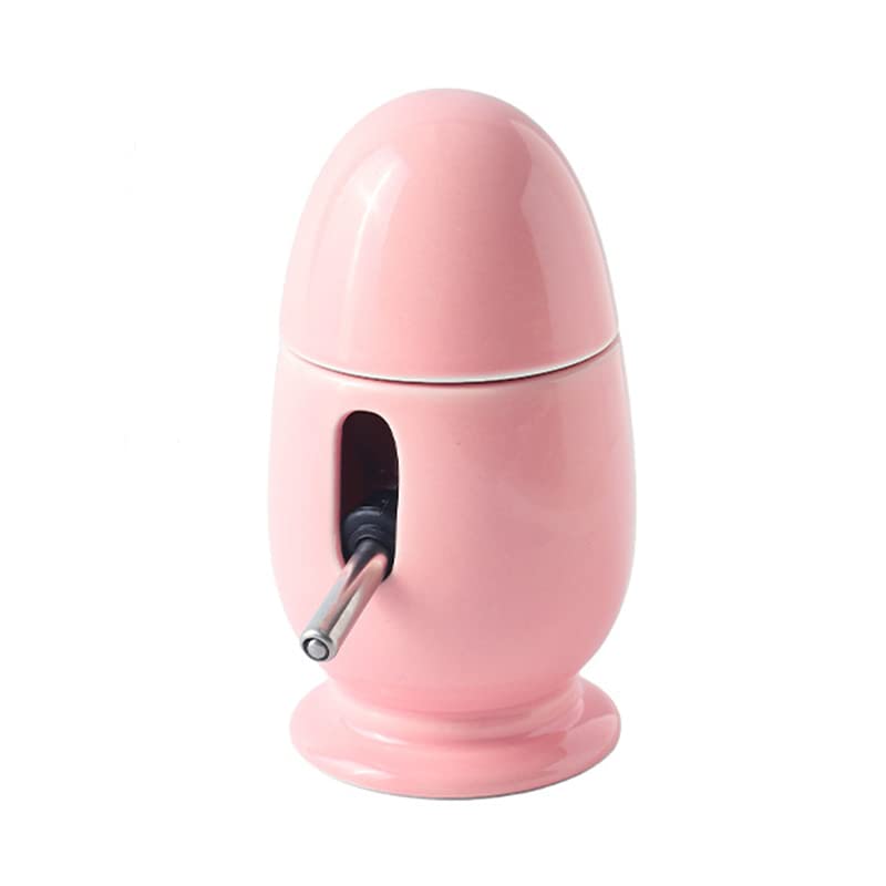 Weixiyang Ceramic Hamster Water Bottle Holder - Pink Small Animal Cage Accessory for Guinea Pigs, Rabbits & Rodents - Perfect for Habitat Decoration & Pet Hydration