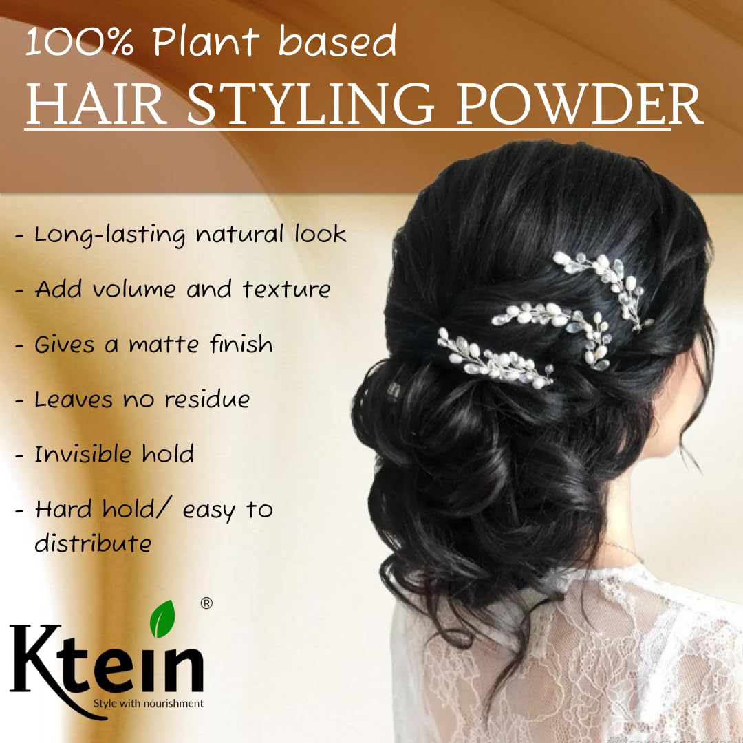 Ktein Natural 100% Plant-Based Hair Styling Powder - 15g | Vegan, Cruelty-Free Hair Volumizing & Texturizing Powder for Men & Women | Perfect for Everyday Styling, Updos & Fine Hair
