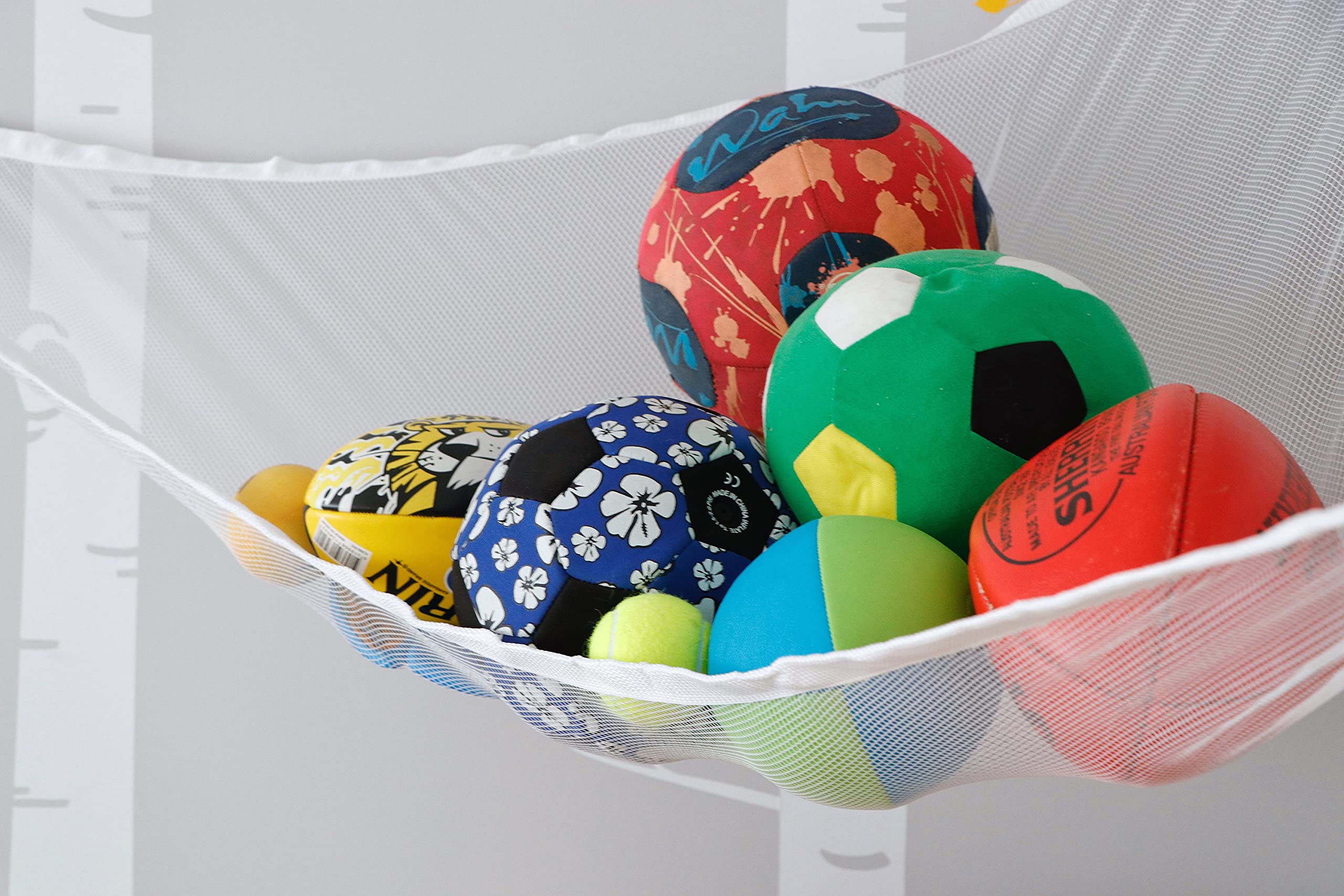 Dreambaby Jumbo Toy Storage Corner Hammock Net Organizer - 6 ft Long, Holds 30lbs - Perfect for Kids Room, Nursery & Playroom Organization (Model L693)