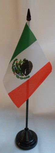 Mexico Country Desk Table Top Flag - Mini Mexican Flag for Office, Home & School Decor - Perfect for Desks, Parties & National Celebrations