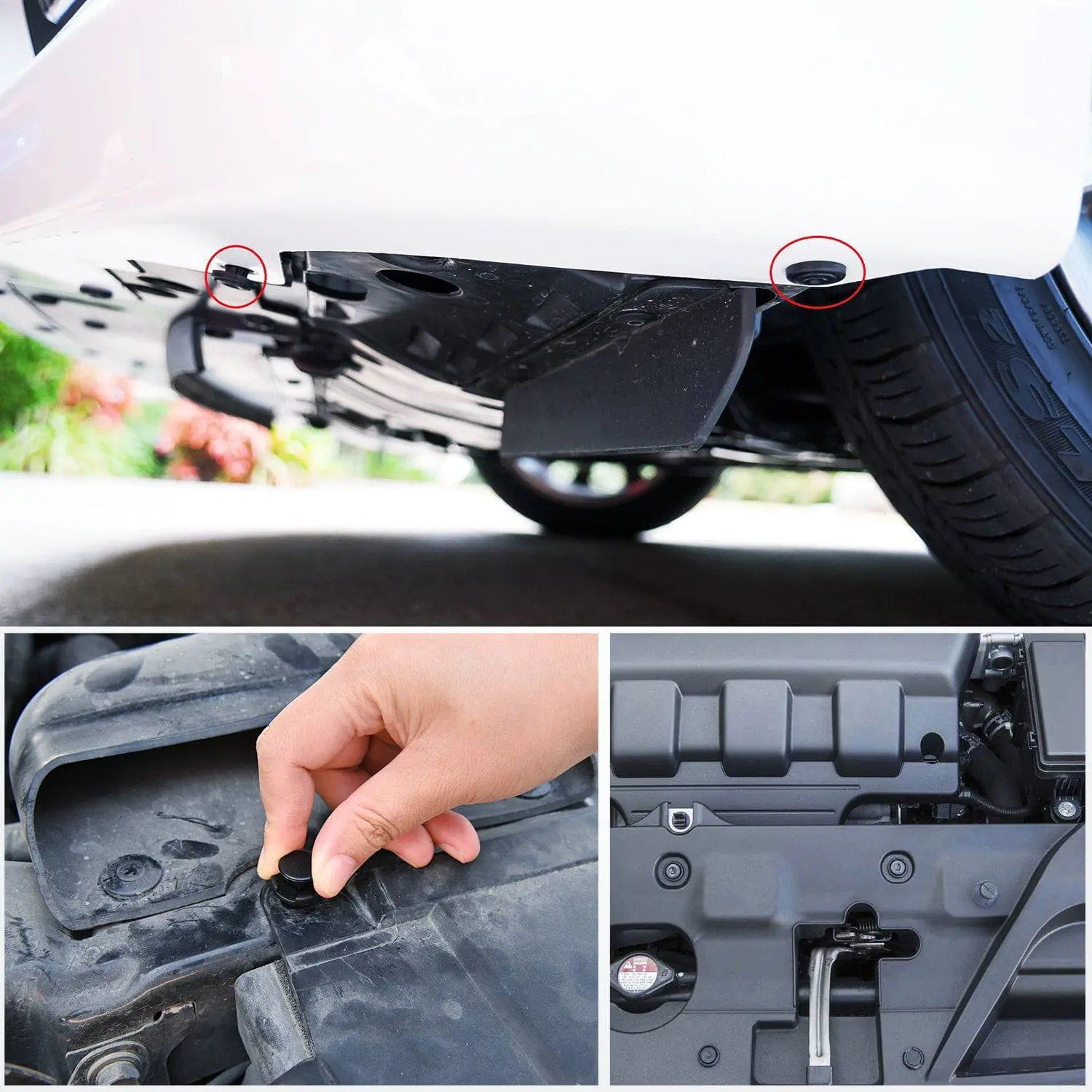 100 Pcs 10mm Car Push Retainer Clips Kit - Compatible with Honda & Acura Models (91503-SZ3-003) - Perfect for Bumper, Fender & Interior Panel Fastening