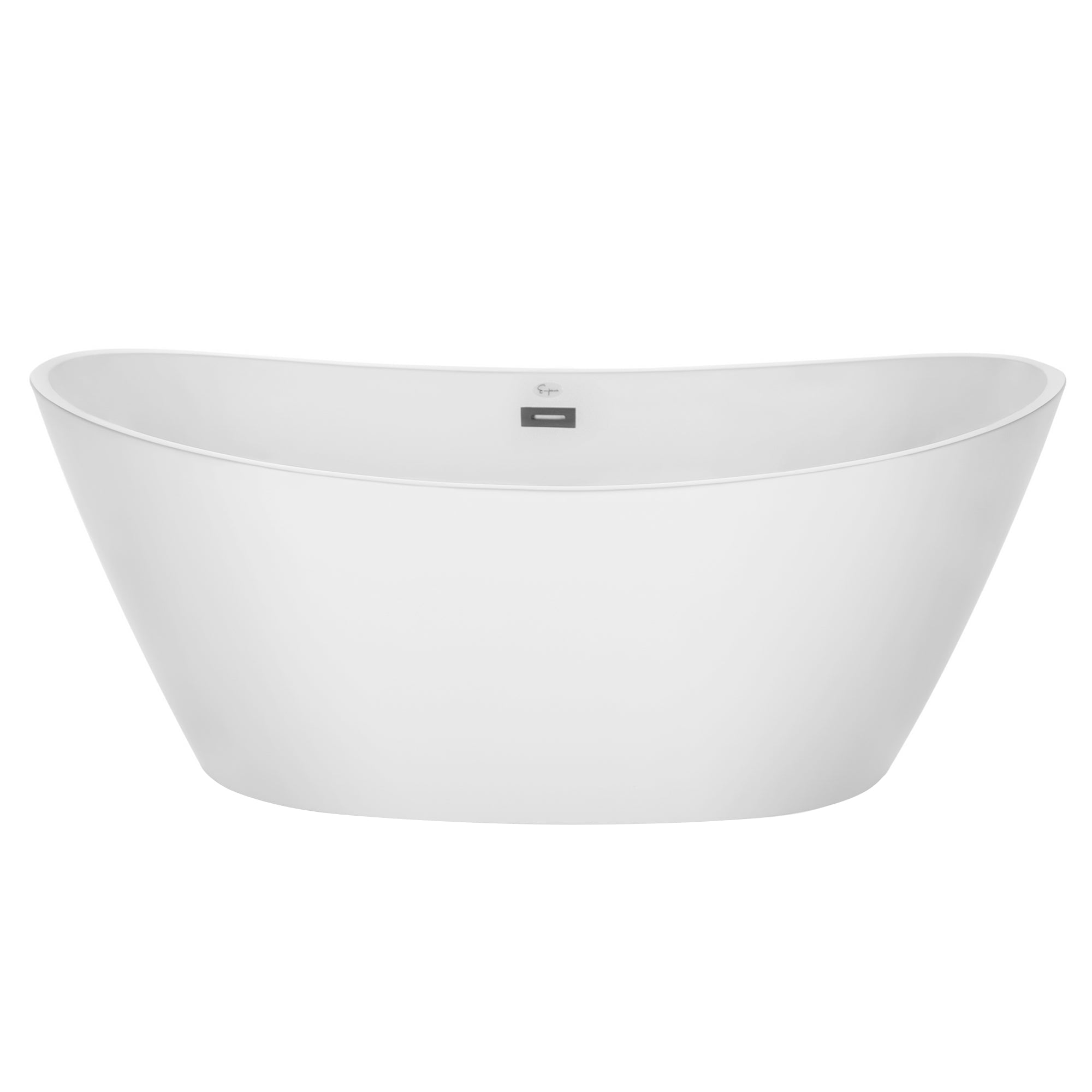 Empava 67-Inch Freestanding Soaking Bathtub - White Acrylic Luxury Tub for Bathroom (67FT1518) | Perfect for Master Bathroom, Spa Retreat & Relaxation