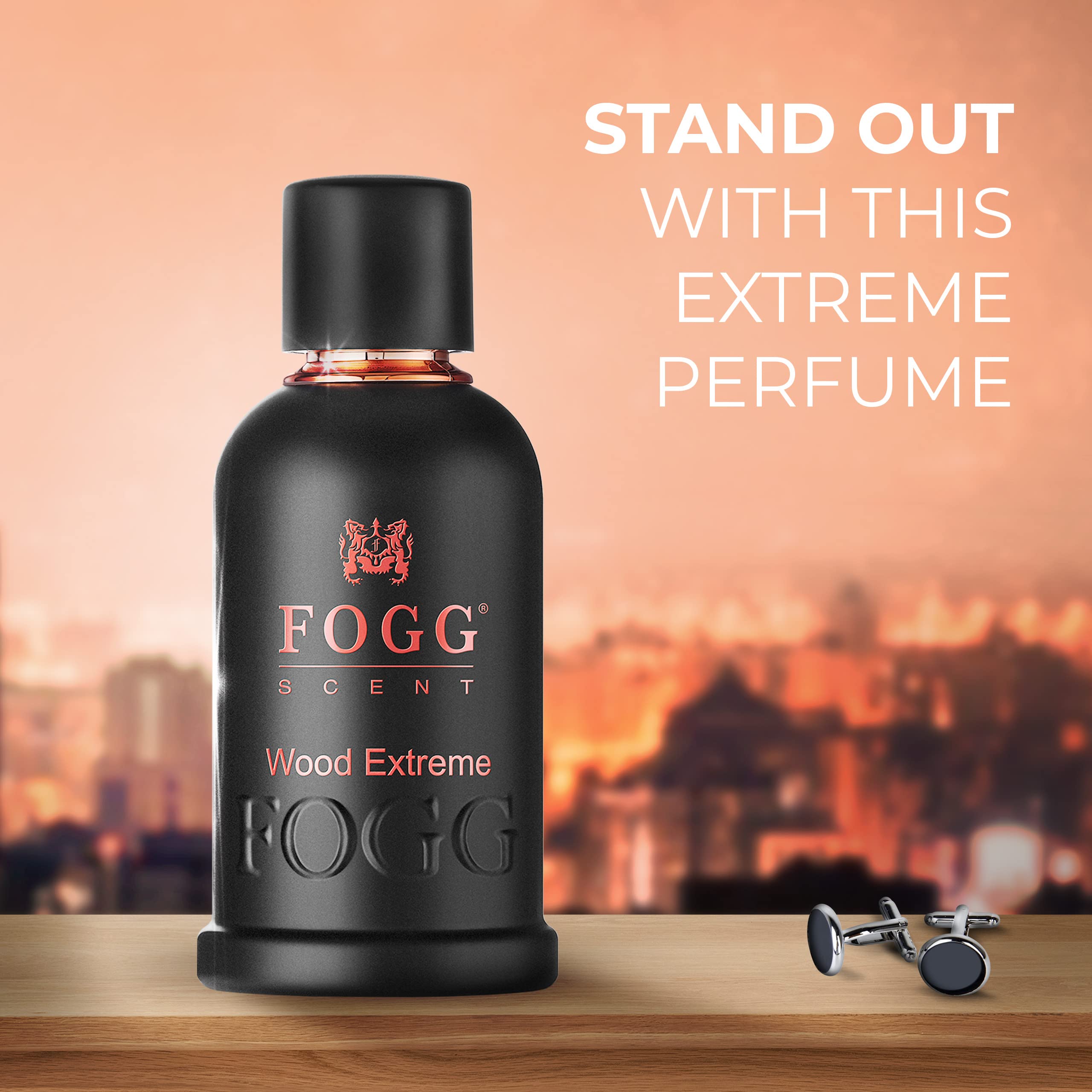 Fogg Scent Wood Extreme Perfume for Men - Long Lasting Fresh & Powerful Eau de Parfum (100ml) - Perfect for Daily Wear, Office & Special Occasions
