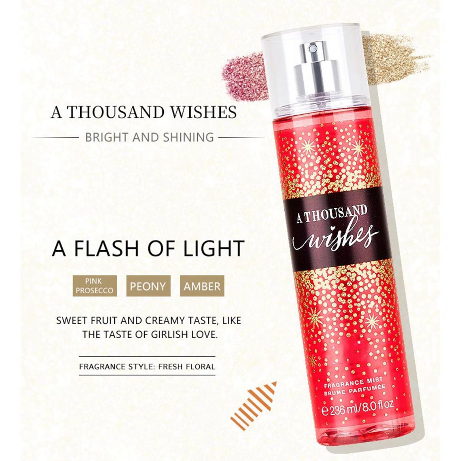 Long Lasting Fruity Body & Hair Fragrance Spray for Women - 236ml Floral Scented Perfume Mist, Beauty Gift Set for Teens | Perfect for Daily Use, Date Nights & Special Occasions