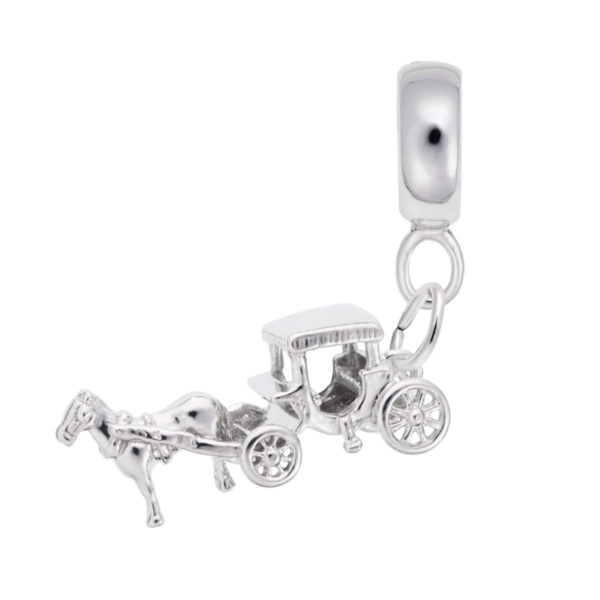 Elegant Horse and Carriage Charm Beads for Bracelets - Vintage Dangle Charms for Jewelry Making, DIY Crafts, Gifts - Perfect for Bridal, Equestrian, and Victorian-Themed Accessories