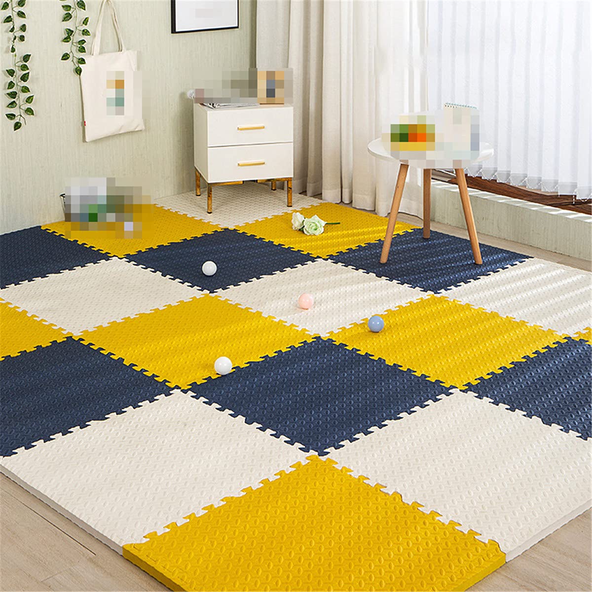 Non-Toxic EVA Foam Baby Play Mats - Soft Interlocking Puzzle Floor Tiles for Kids Room, Nursery & Playroom - Safe, Durable & Easy to Clean Toddler Crawling Mat for Home, Daycare & Kindergarten