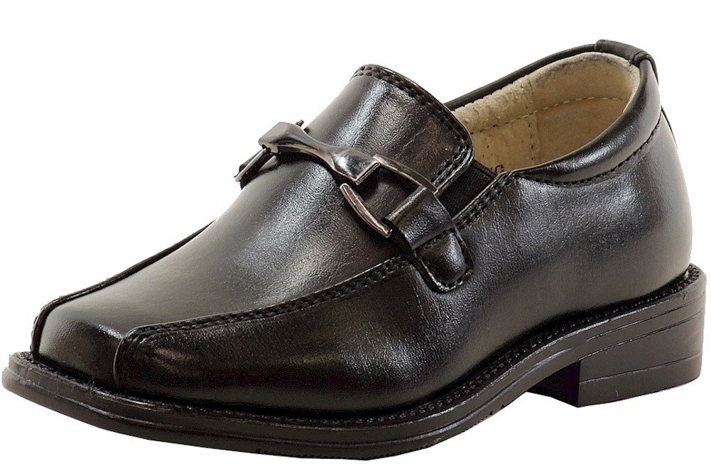 Boys' Classic Black Loafers for Toddlers - Comfortable School Uniform Shoes Size 6T - Perfect for Formal Events & Daily Wear