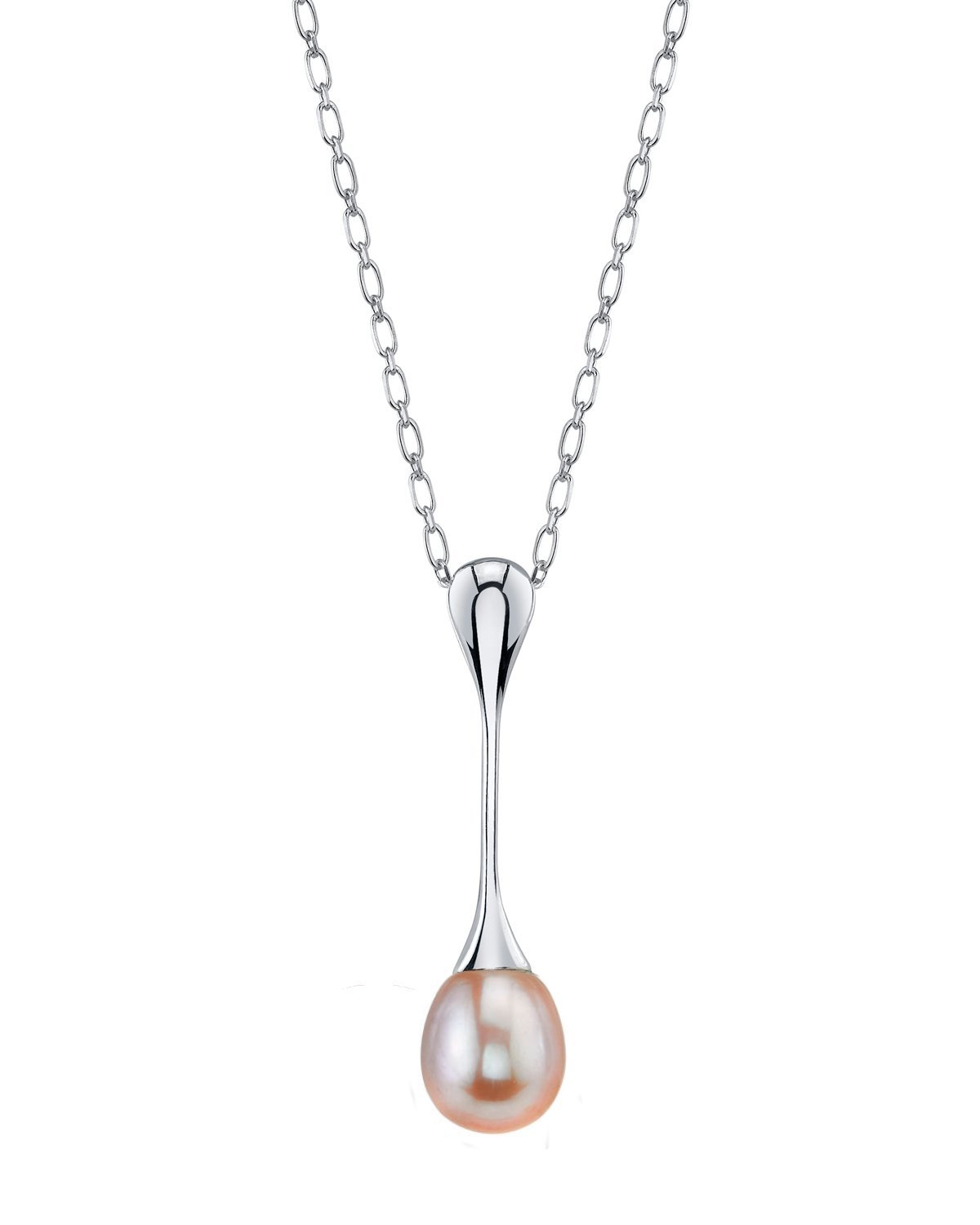 9-10mm Genuine Pink Freshwater Pearl Pendant Necklace for Women - Elegant Jewelry Gift for Anniversary, Wedding & Special Occasions