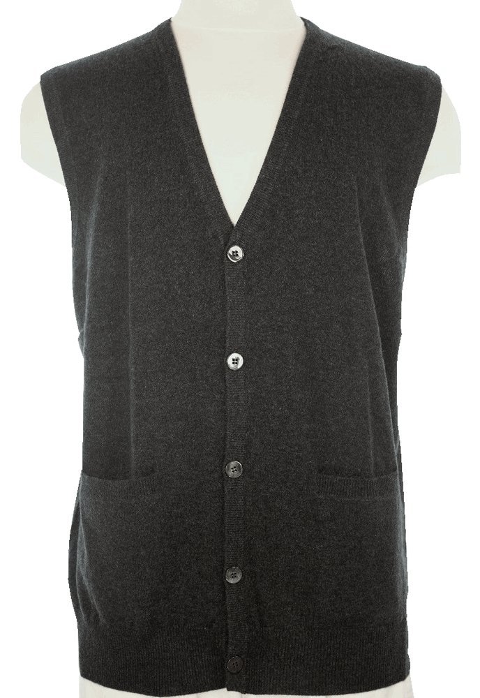 Premium Men's Cashmere Cardigan Vest - Soft Button-Up Sweater for Fall & Winter - Cozy Office Wear & Casual Layering