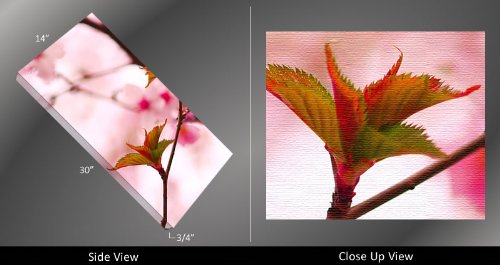 Large Framed 3-Panel Sakura Cherry Blossom Giclee Canvas Art Print - Japanese Floral Wall Decor for Living Room, Bedroom & Office